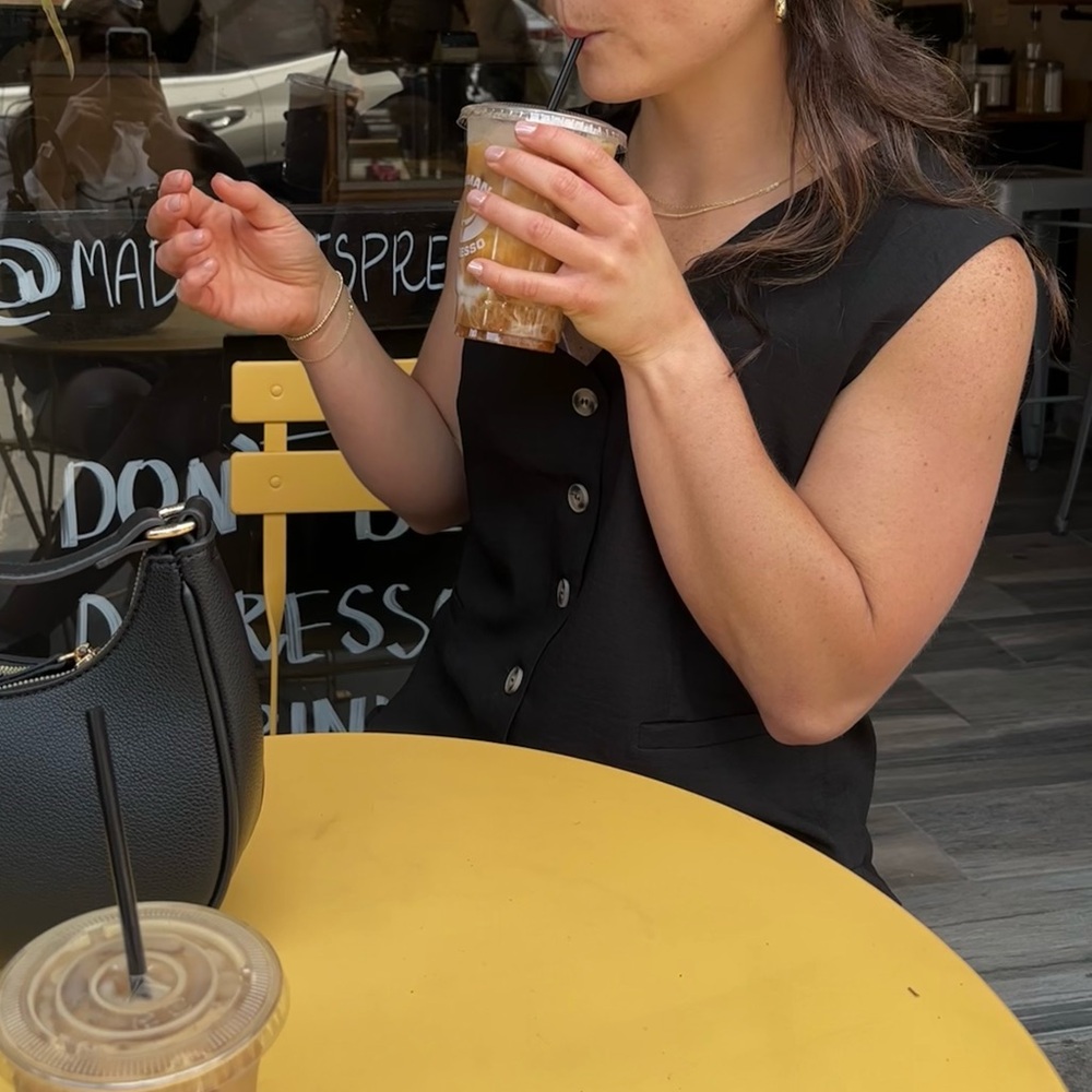 Black Button Down Sleeveless Top - image 3